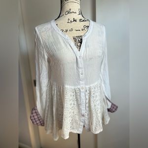 Hem & Thread By Anthropologie boho blouse‎
